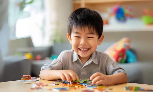 boy playing with puzzles boy playing with puzzles